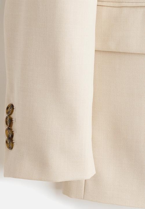 H&M - Double-breasted blazer - light beige