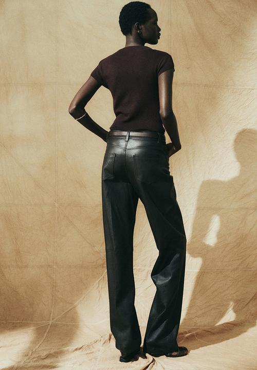 H&M - Fine-knit turtleneck top - dark brown