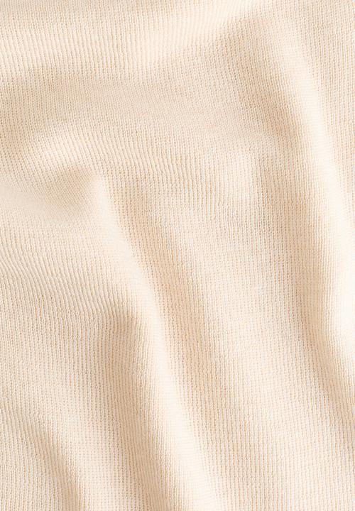 H&M - Fine-knit turtleneck top - light beige
