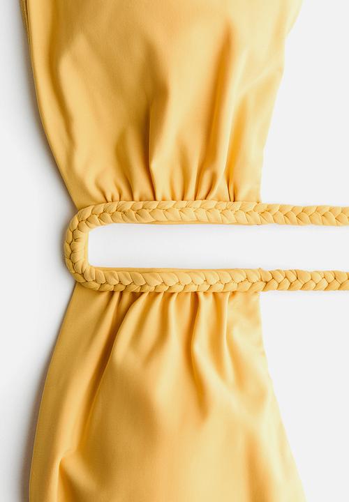 H&M - Padded bandeau bikini top - yellow
