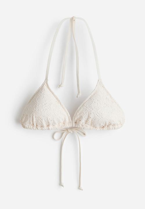 H&M - Padded triangle bikini top - white