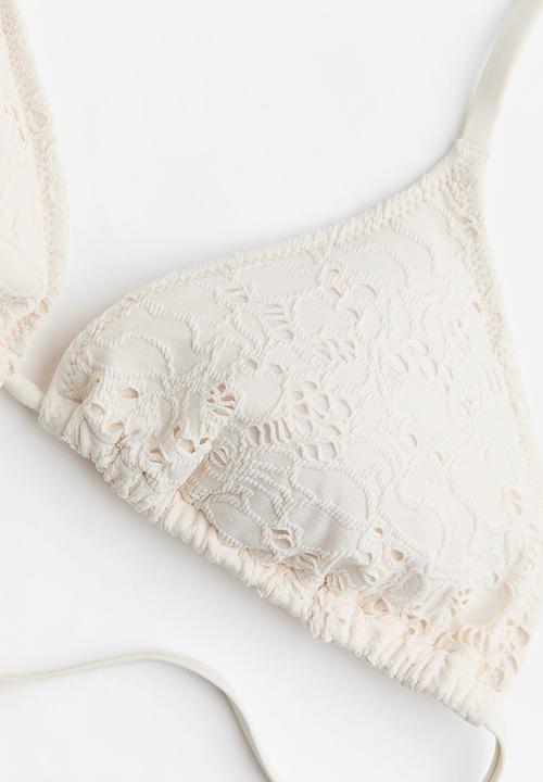 H&M - Padded triangle bikini top - white