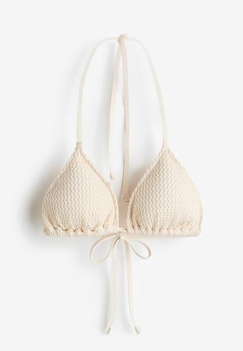 H&M - Padded triangle bikini top - cream