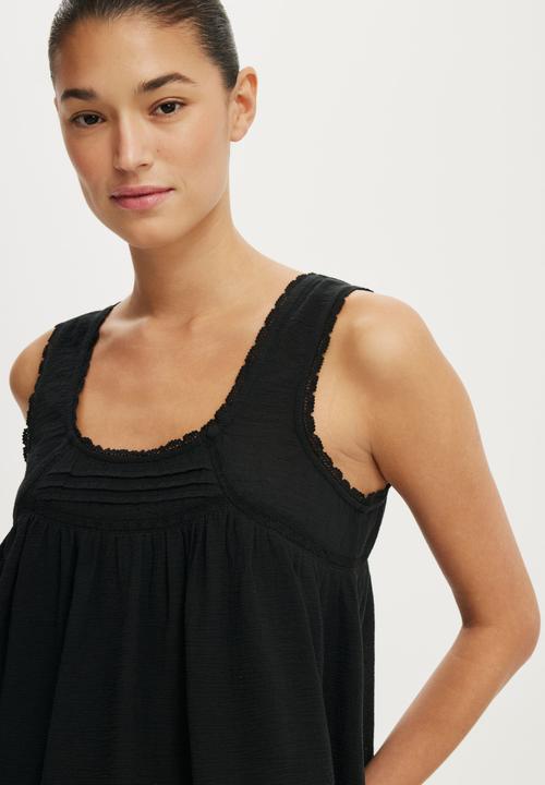 Cotton On - Sunspell Scoop Neck Tank - Black