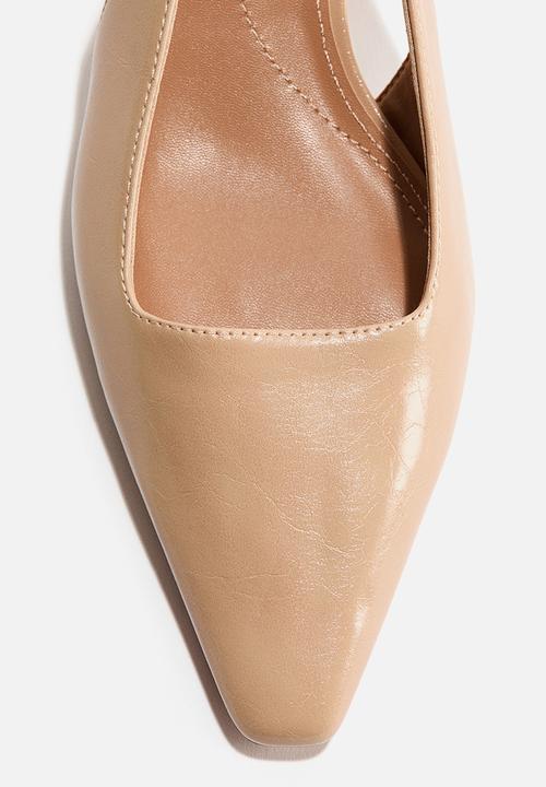 H&M - Kitten-heeled slingbacks - beige