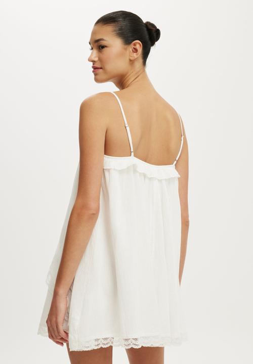 Cotton On - Cleo Ruffle Mini Dress - White