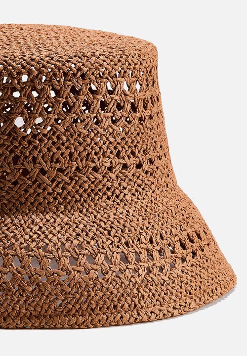 H&M - Handmade straw hat - dark beige