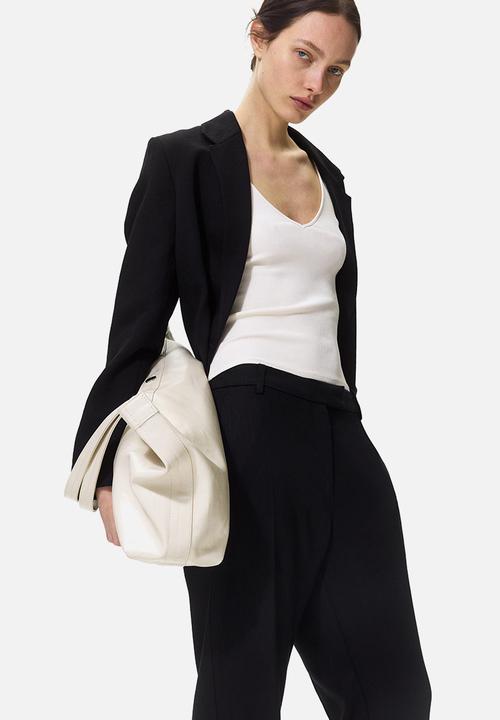 H&M - Linen-blend tailored trousers - black