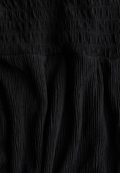 H&M - Crinkled wrapover trousers - black