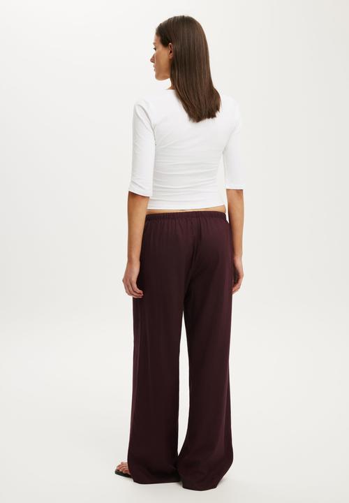 Cotton On - Haven Wide Leg Pant - Noble Plum