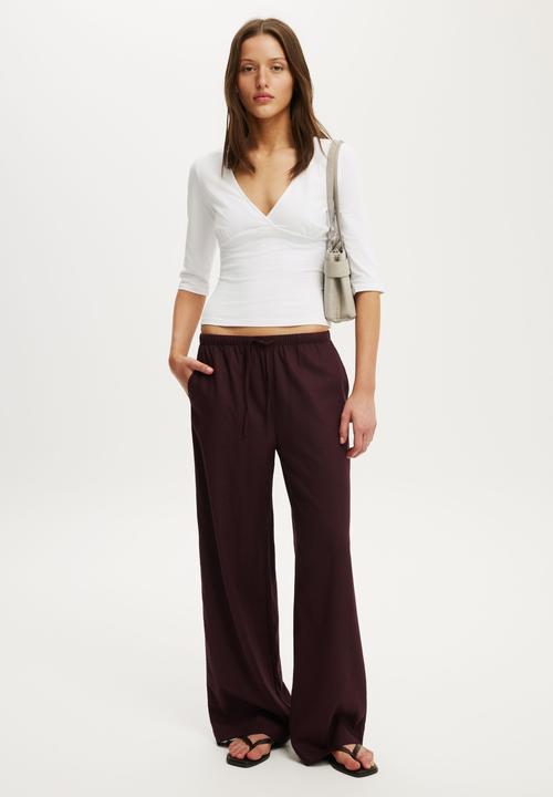 Cotton On - Haven Wide Leg Pant - Noble Plum