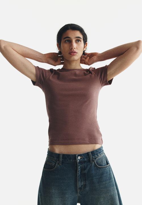 H&M - Cotton t-shirt - dark dusty pink