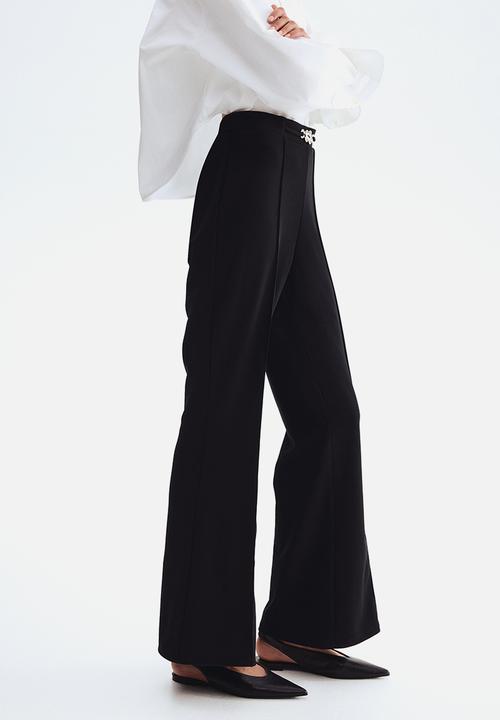 H&M - Bootcut ponte di roma trousers - black