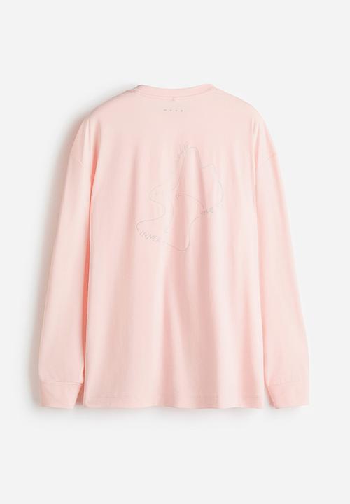 H&M - Loose fit running top with drymove? - powder pink