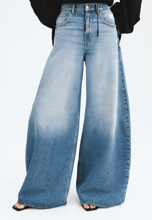H&M - Barrel leg regular jeans - light denim blue
