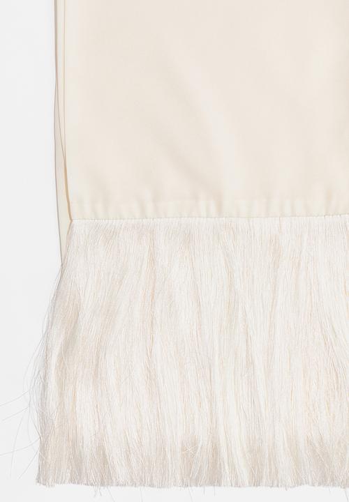 H&M - Fringed scarf - cream