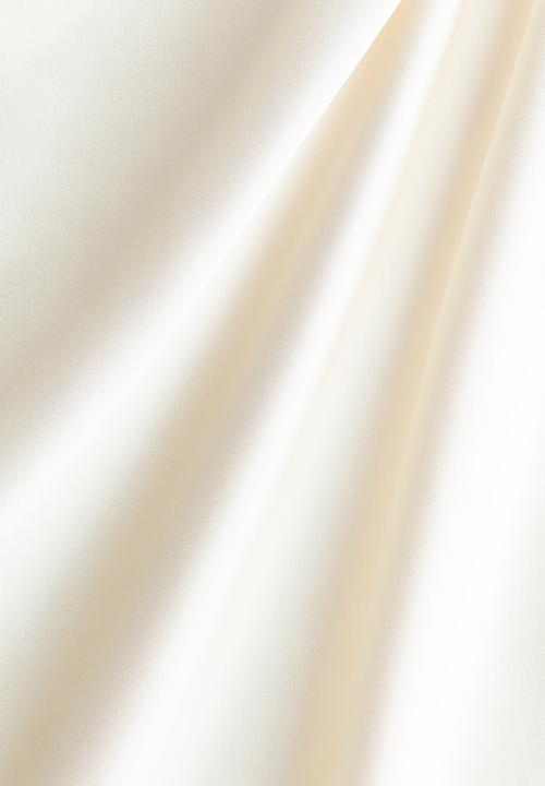 H&M - One-shoulder satin top - cream