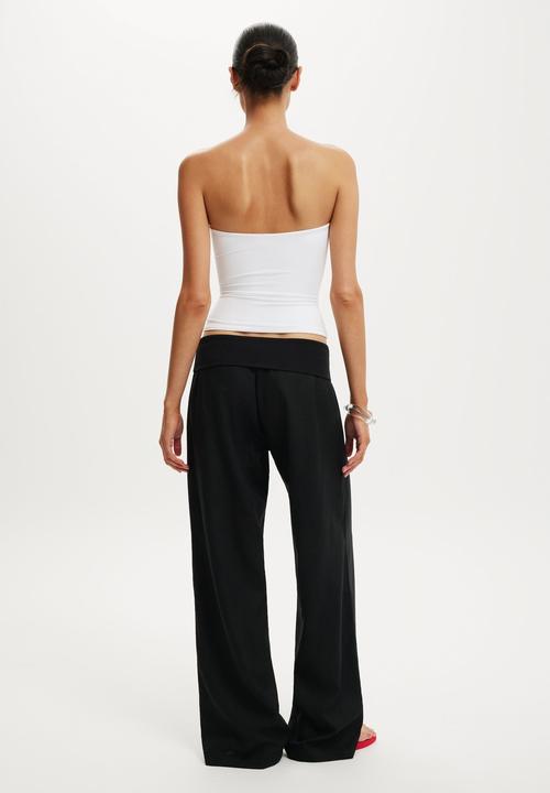 Cotton On - Haven Fold Over Pant - Black