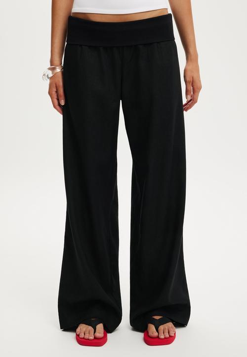 Cotton On - Haven Fold Over Pant - Black