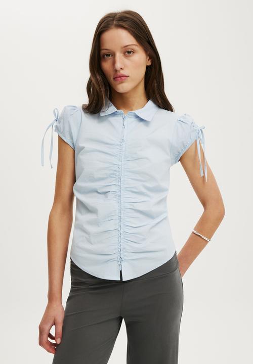 Cotton On -  Jayden Shortsleeve Shirt - Seaside Blue