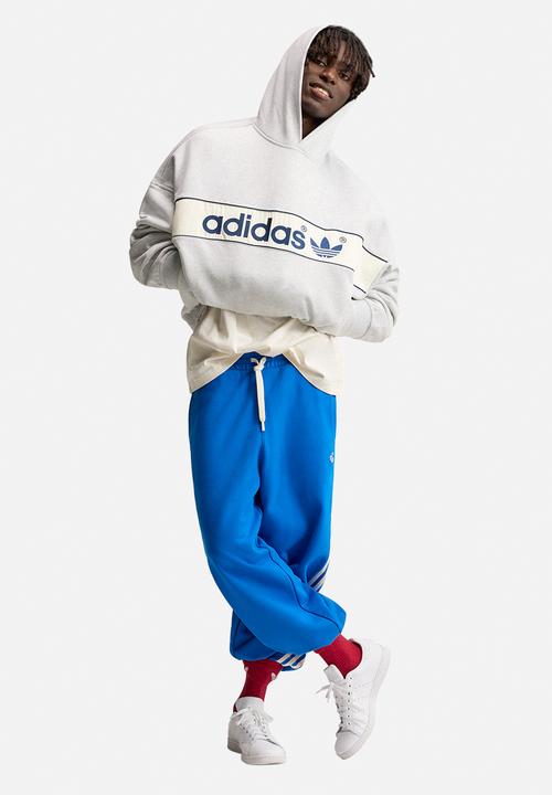 adidas Originals - Signature Sweats Block Hoodie - Light Grey 
