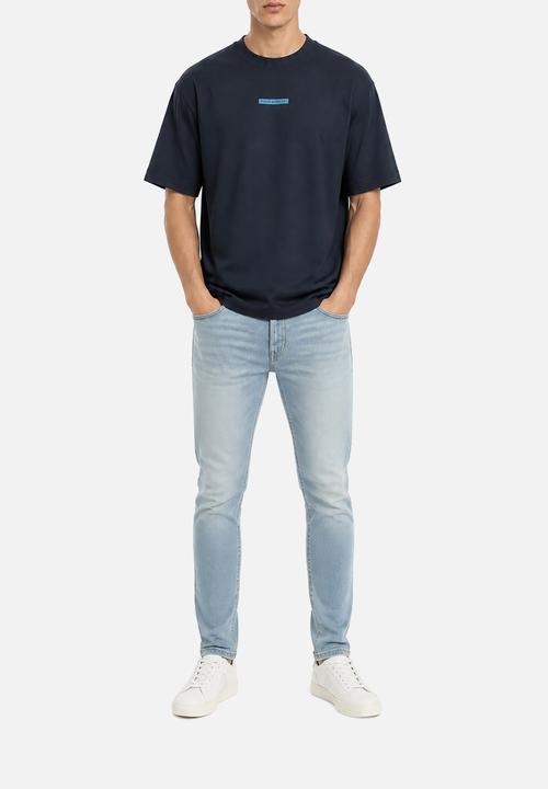 POLO - MENS PJC CONTRAST HD LOGO TEE - Navy