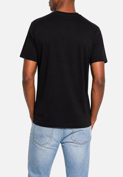 POLO - MENS CREW NECK PRINTED  SS TEE - Black