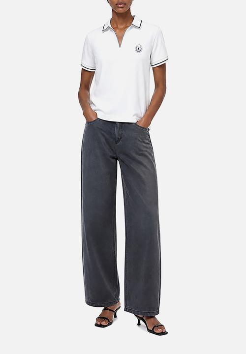 POLO - Wmn Mara Ss Interlock Golfer - White