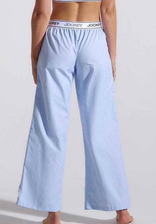 Jockey - Easy edit woven stripe pj pants - blue