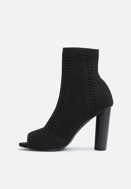 dailyfriday - Knitted sock peep toe bootie