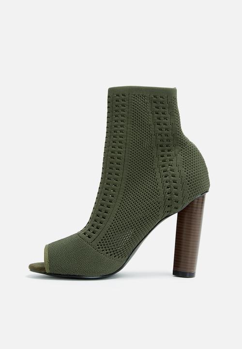 dailyfriday - Knitted sock peep toe bootie