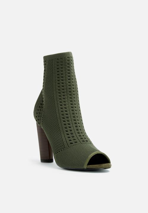 dailyfriday - Knitted sock peep toe bootie