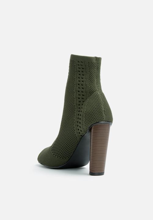 dailyfriday - Knitted sock peep toe bootie