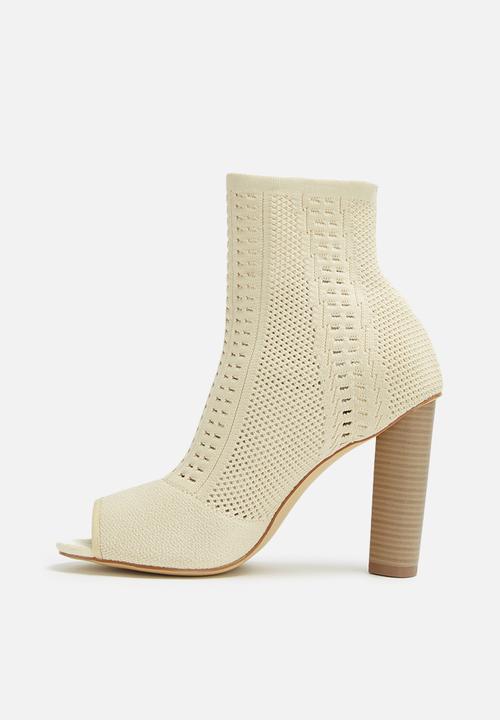 dailyfriday - Knitted sock peep toe bootie