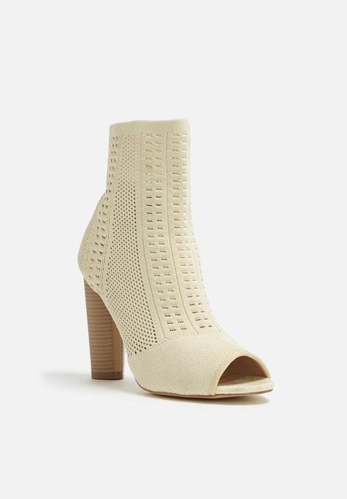 dailyfriday - Knitted sock peep toe bootie