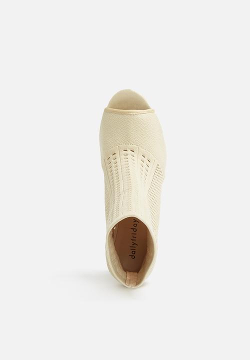 dailyfriday - Knitted sock peep toe bootie