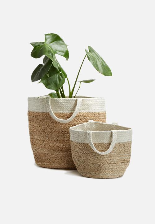 Sixth Floor - Jute & cotton basket