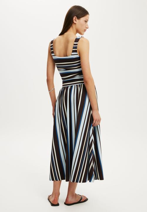 Cotton On - Maple Maxi Dress - Eleanor Stripe Cobalt