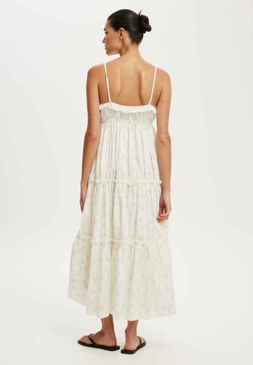 Cotton On - Poppy Tiered Maxi Dress - Thea Ditsy Blue