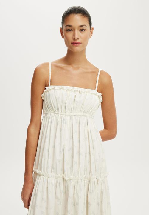 Cotton On - Poppy Tiered Maxi Dress - Thea Ditsy Blue
