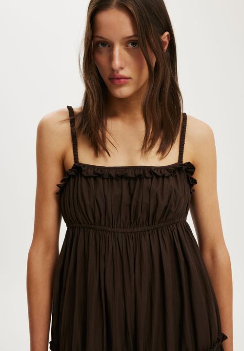 Cotton On - Poppy Tiered Maxi Dress - Dark Oak