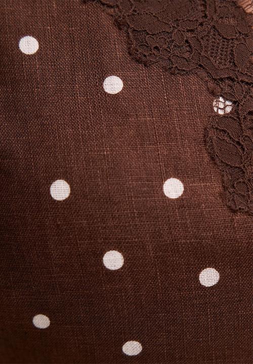Forever New - Lexi lace trim linen mini dress - findon spot