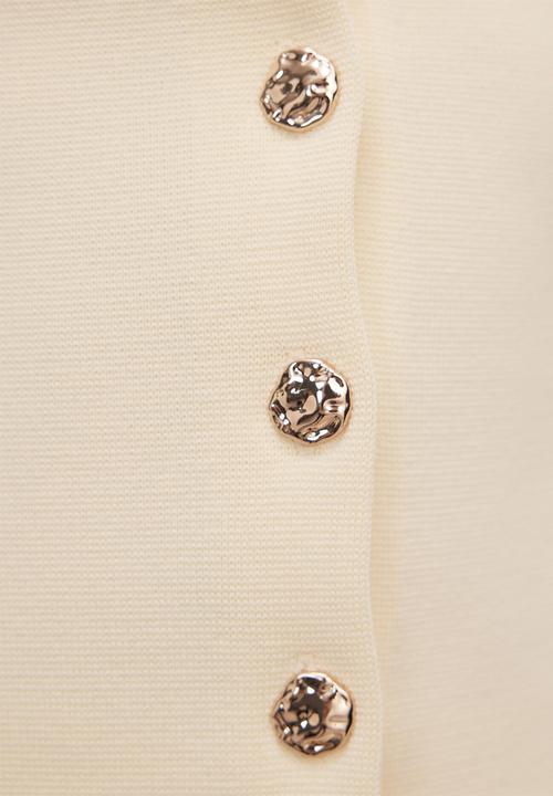 Forever New - Esther button knit top in lemon yellow co ord
