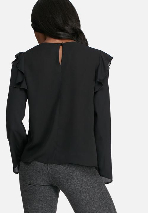 dailyfriday - Shoulder frill shell top