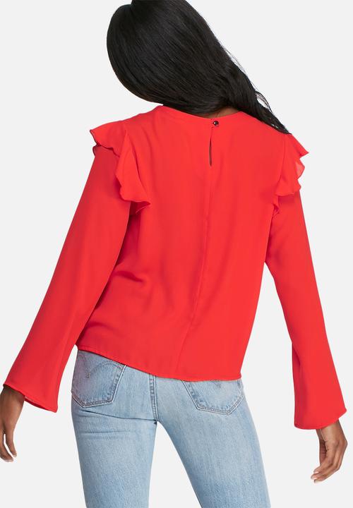 dailyfriday - Shoulder frill shell top