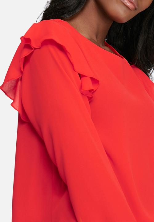 dailyfriday - Shoulder frill shell top