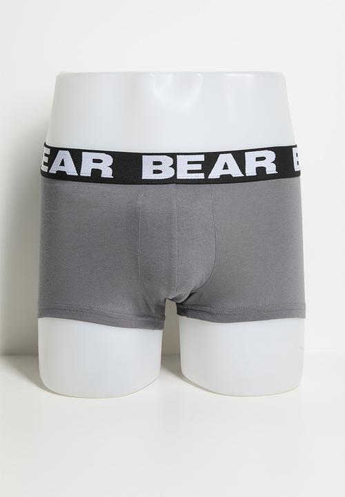Bear - 2 Pack Shortleg Bodyshorts - Black/Grey