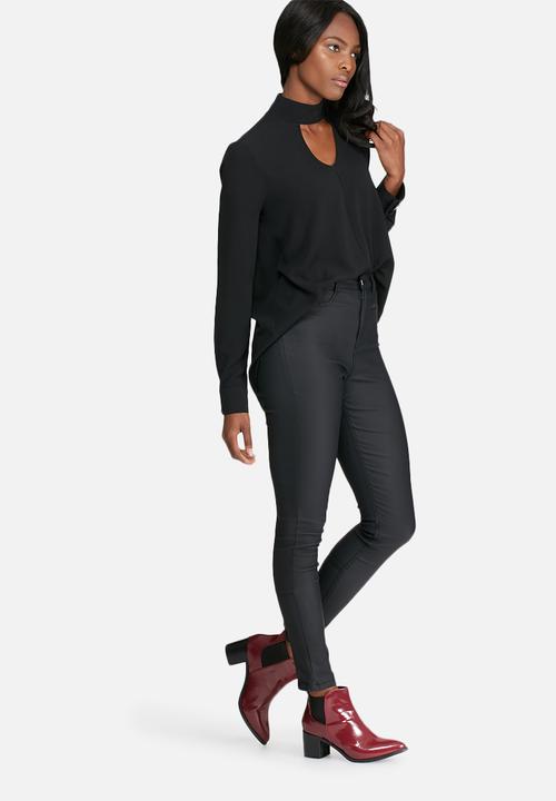 dailyfriday - Long sleeve choker blouse