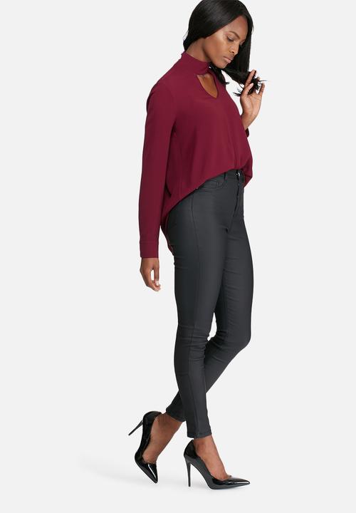 dailyfriday - Long sleeve choker blouse