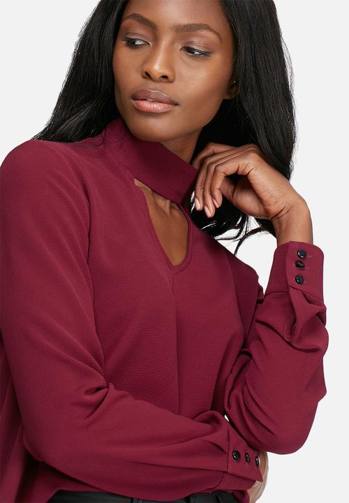 dailyfriday - Long sleeve choker blouse